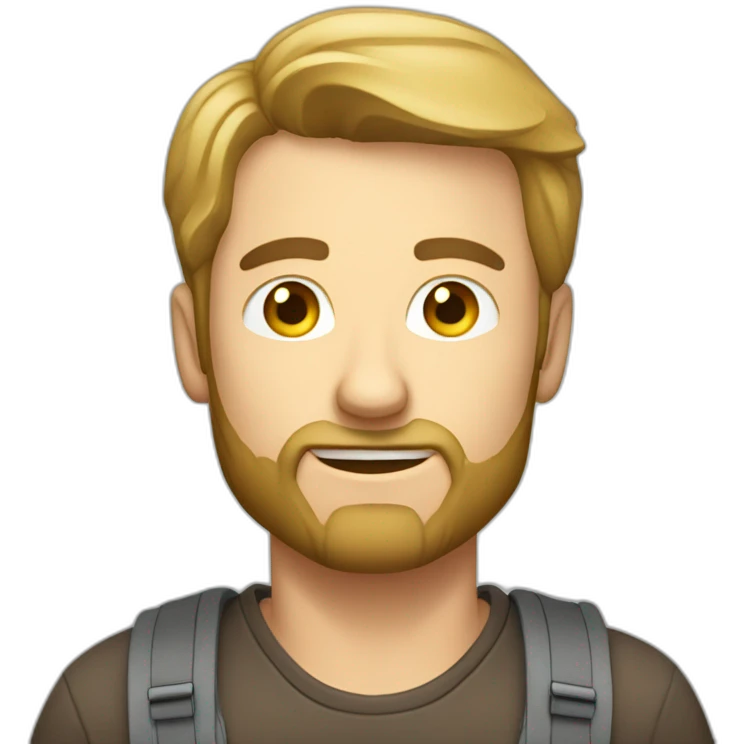 caucasian male with small beard with bag of money emoji