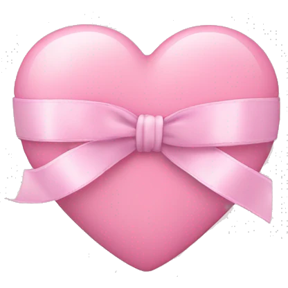 Pastel pink heart with ribbon emoji