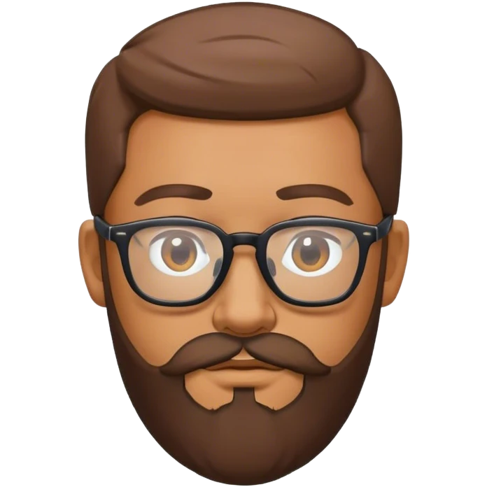 man with glasses and beard emoji