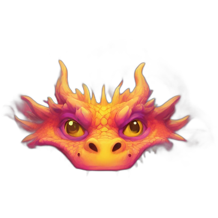 Dragon face colorful trippy emoji