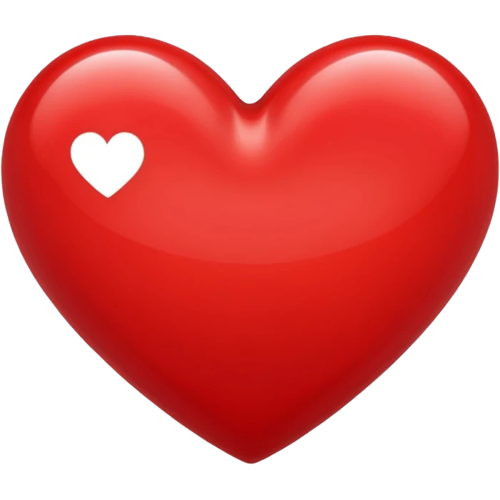 red heart emoji, glossy and vibrant emoji