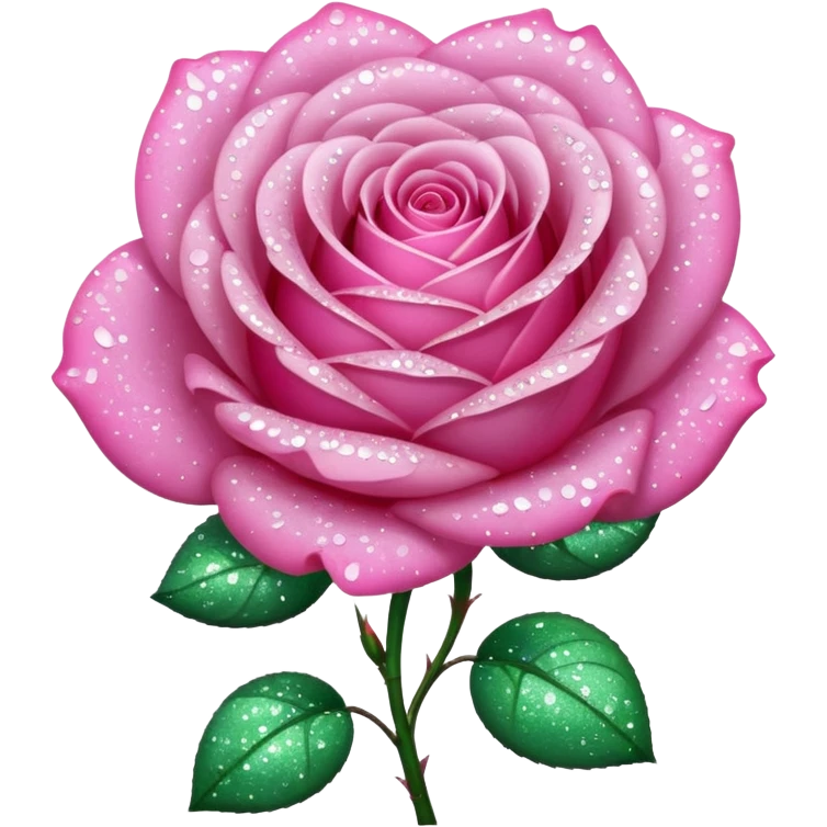 Glitter Pink Rose emoji