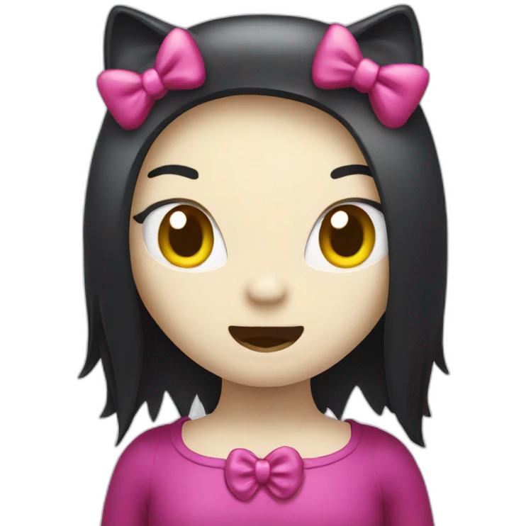 Evil hello kitty emoji