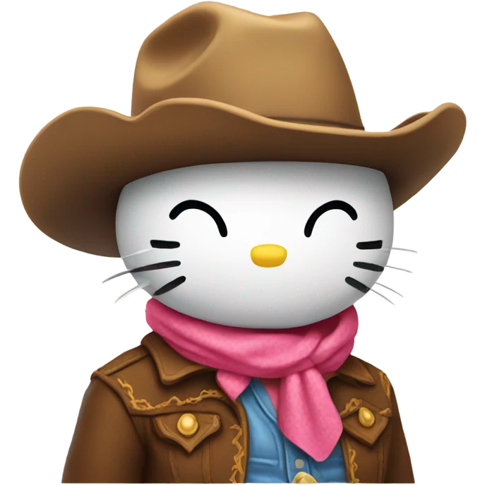 hello kitty with a cowboy hat  emoji