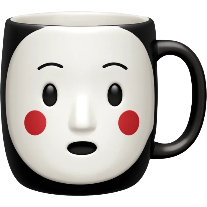 cute mug simplepattern no face emoji