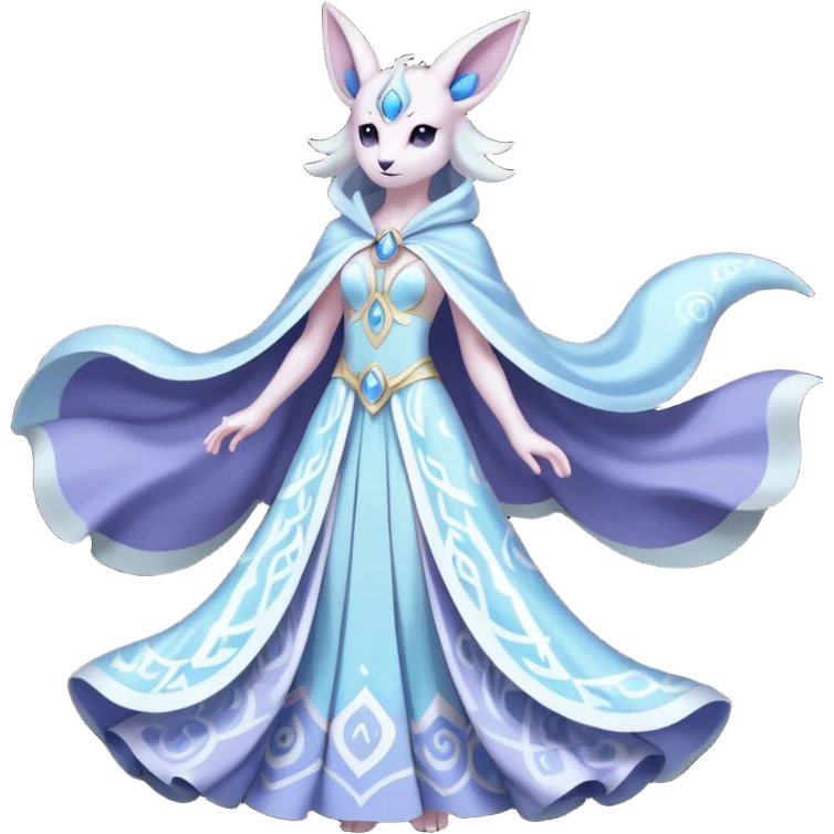 Pastel Absol-Suicune-Umbreon-fusion (full body) emoji