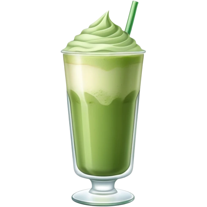 Matcha ice latte emoji