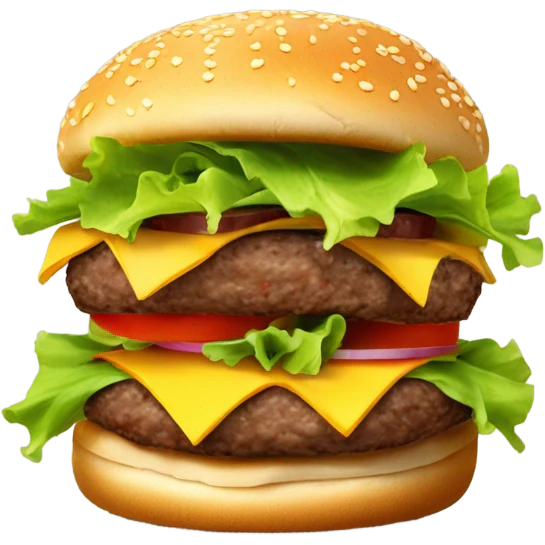 Burger and fries emoji