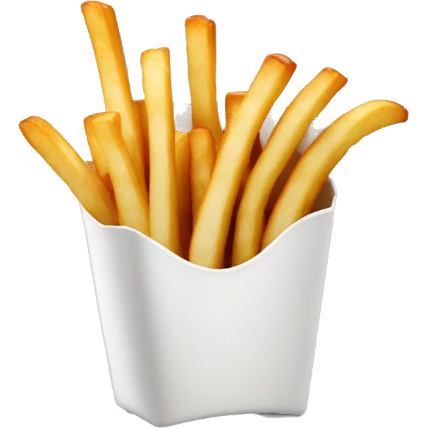 French fries with barbecue sauce and ranch emoji