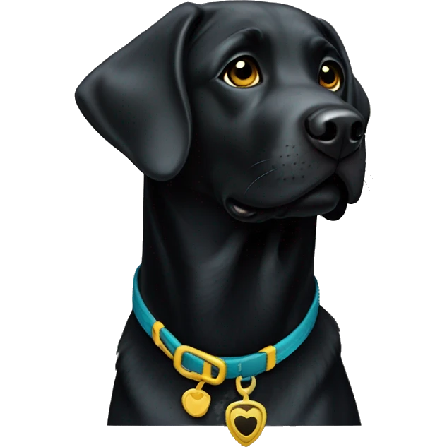 black labrador retriever guide dog emoji