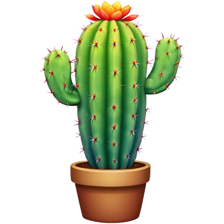 Rainbow cactus emoji