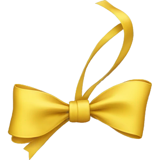 Yellow bow emoji