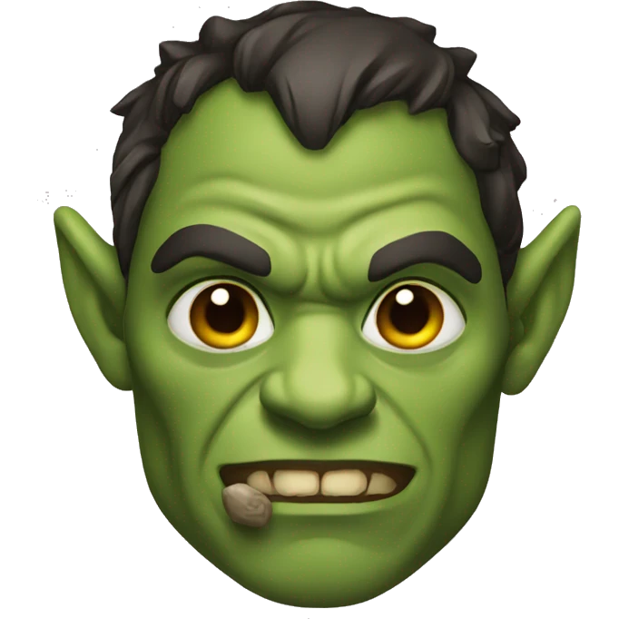 orc in a Halloween costume emoji