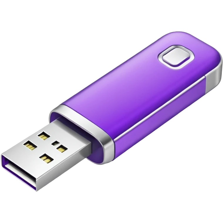 purple usb pen drive emoji
