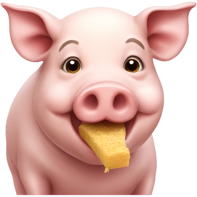 Pig eating  emoji