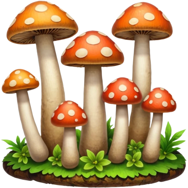 colored mushrooms emoji