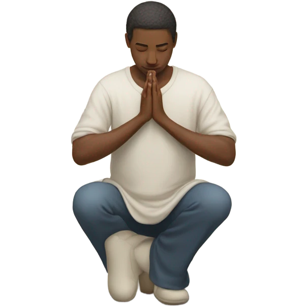 A man kneeling to pray emoji