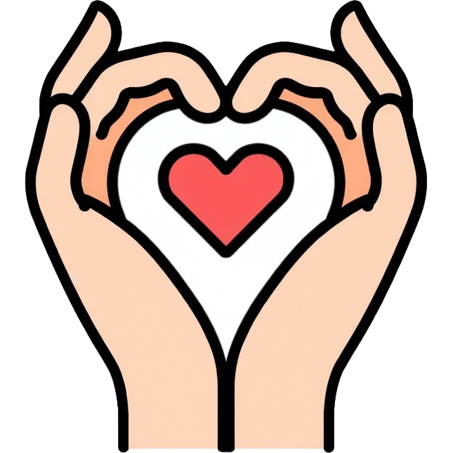 hands making heart shape symbolizing thank you and gratitude emoji