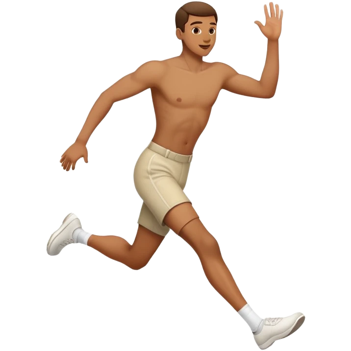 a man hopping on one leg emoji