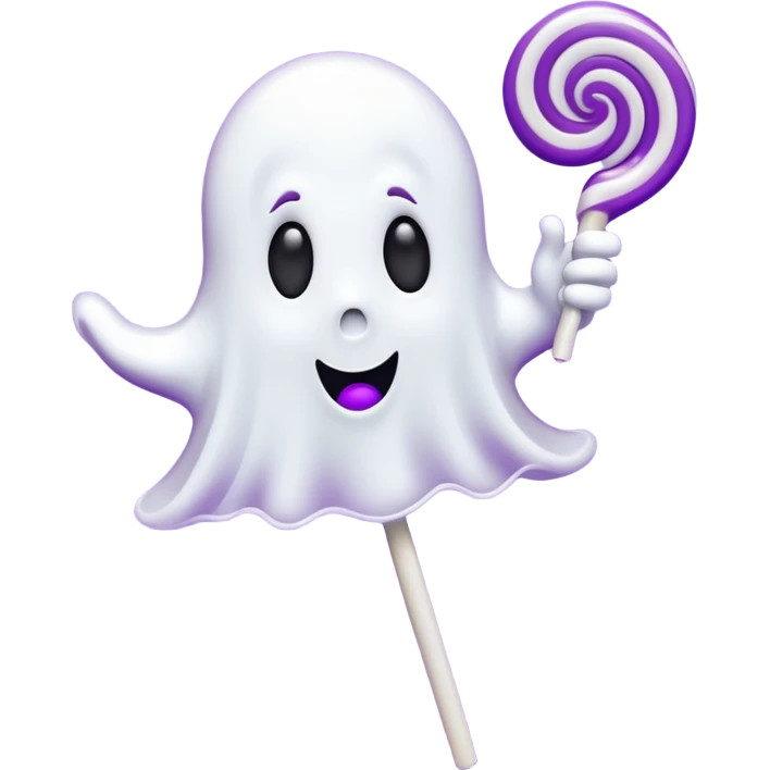 ghost lolipop purple and white emoji