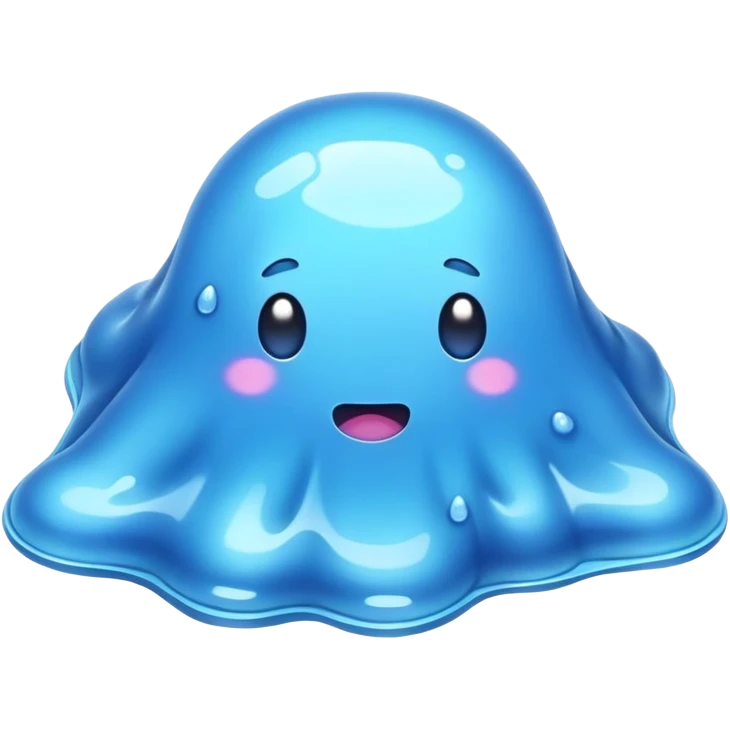 blob of blue slime emoji