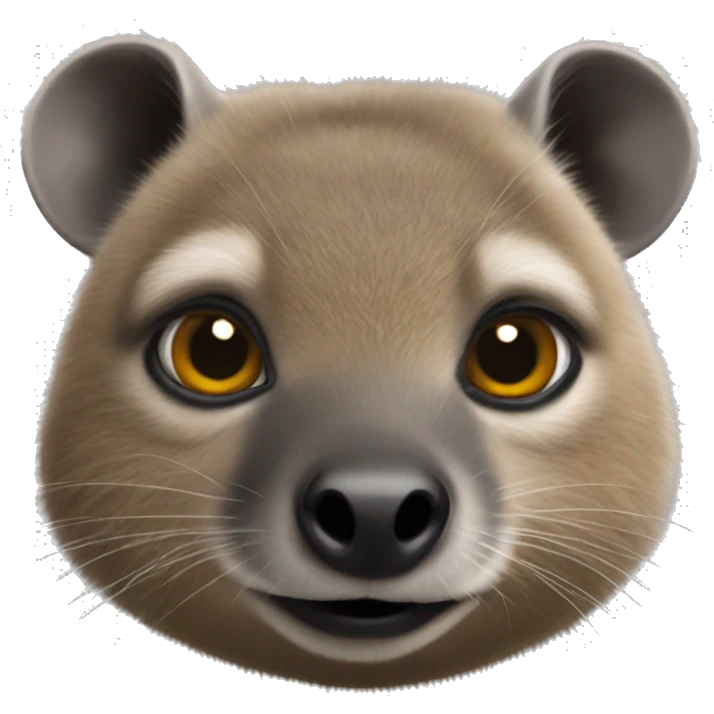 Rock hyrax rolling eyes emoji