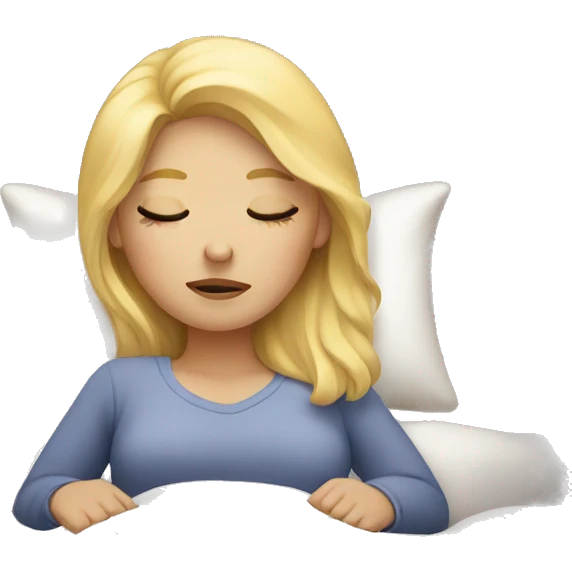 Blonde girl sleeping emoji