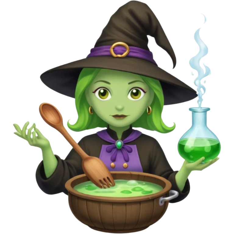 green witch cooking potion emoji