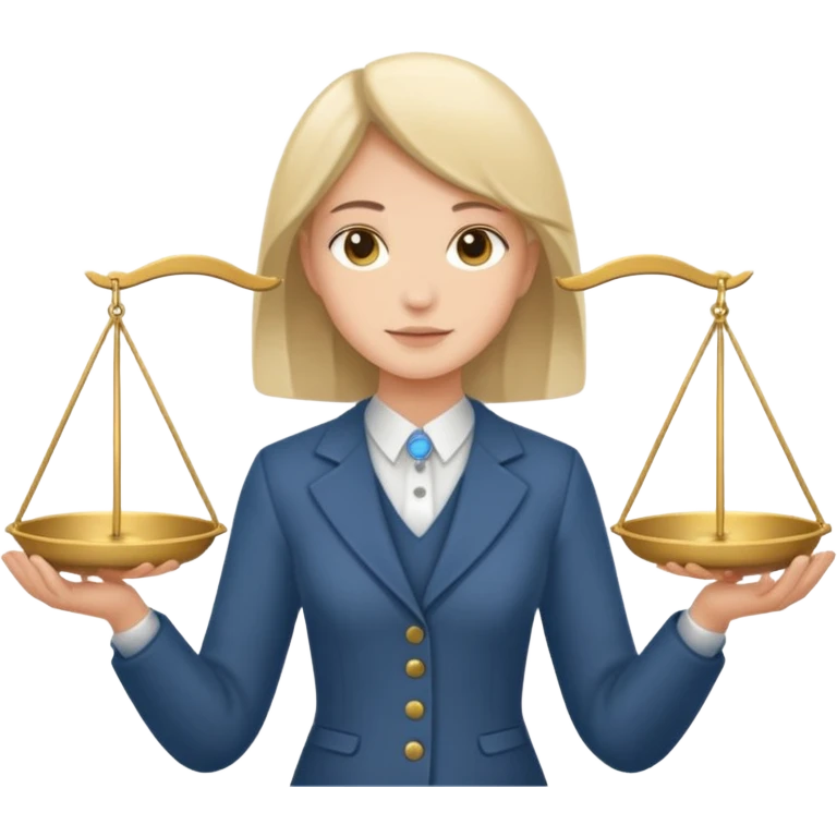 fair emoji with person holding balanced scales emoji