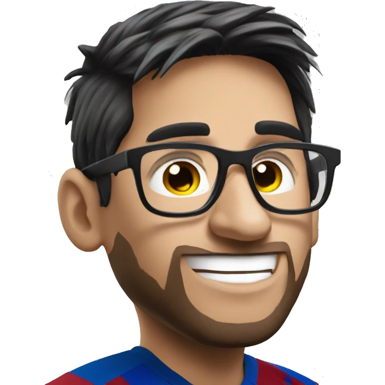 Messi wearing glasses emoji