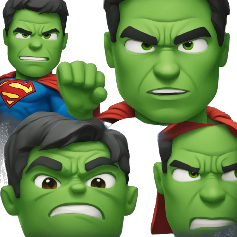 Mistura do hulk com superman emoji