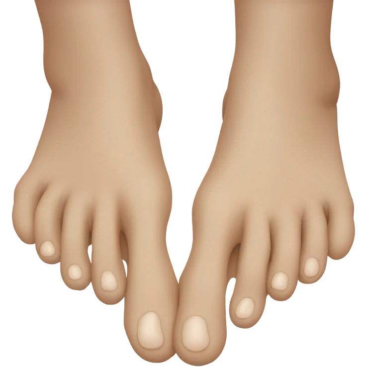 Human foot with webbed toe emoji