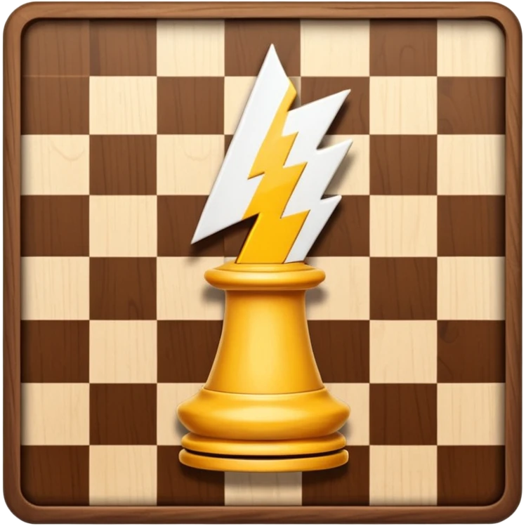 a lightning bolt on a chess board emoji