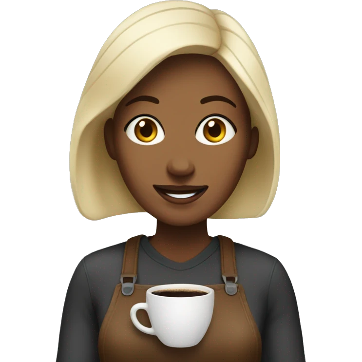adult woman selling coffee emoji