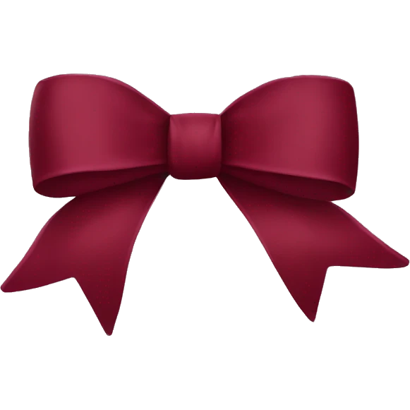 Wine red bow emoji