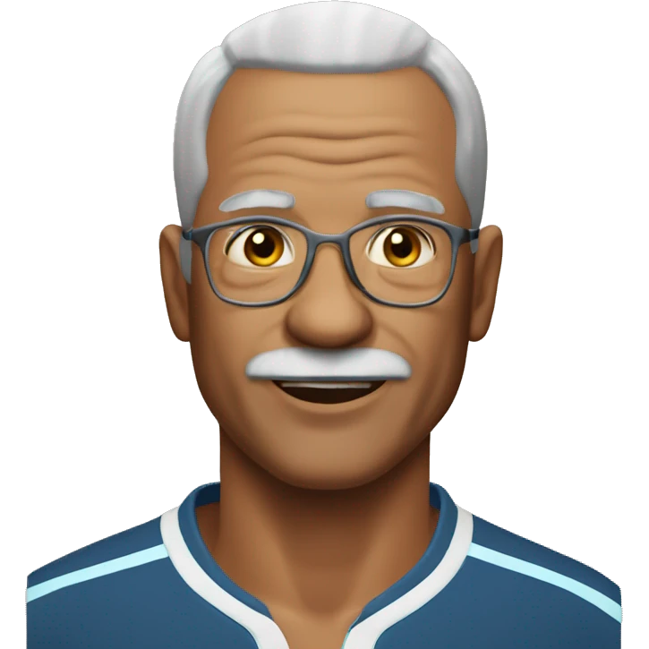 65yo man tennis less hair emoji