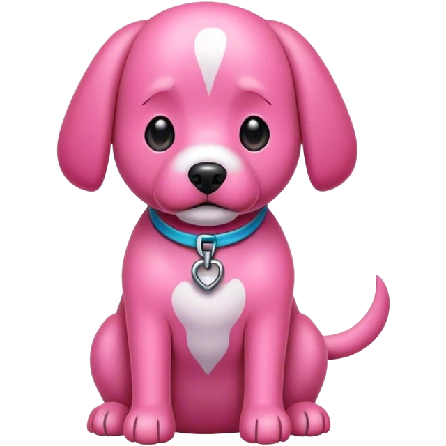 Pink dog emoji