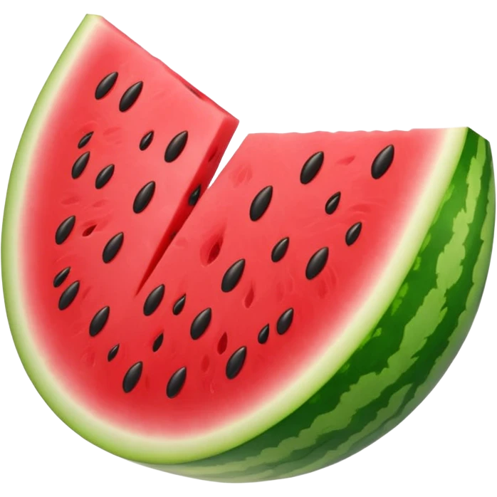 Watermelon slice with star-shaped seeds. emoji