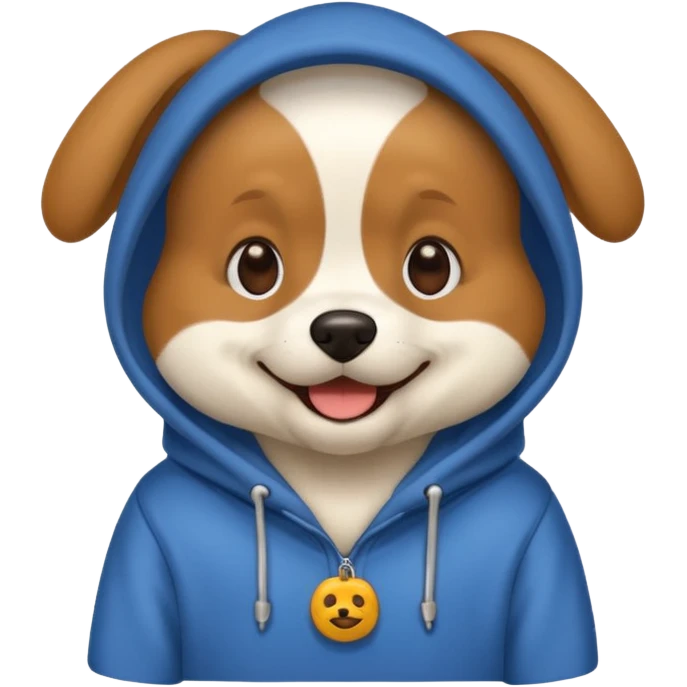 dog wearing a hoodie emoji