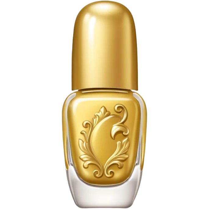 gold rococo wine inflatable puffy nail polish emoji