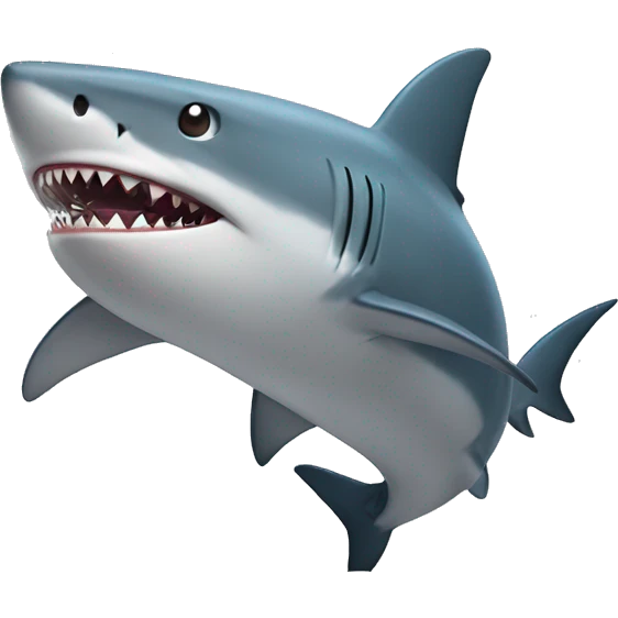 shark with legs and arms, flexing biceps emoji