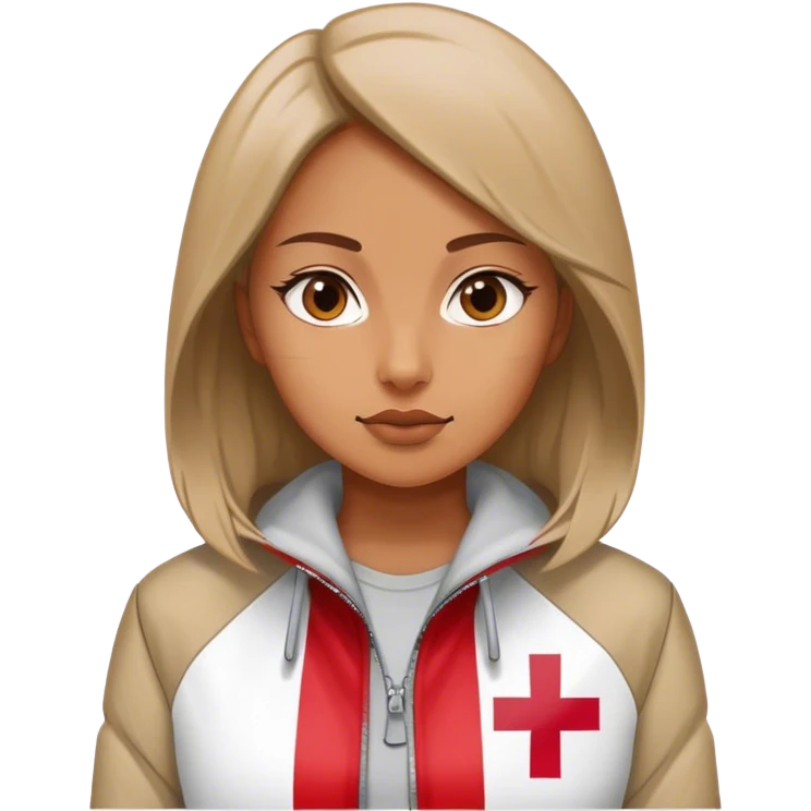 woman jacket with poland flag emoji