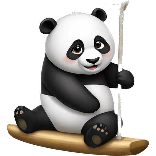 Panda en un columpio  emoji