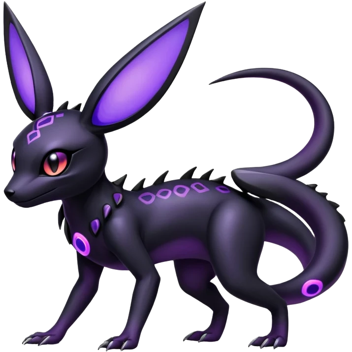Salandit-Umbreon-Fakémon-hybrid-creature (full body)  emoji
