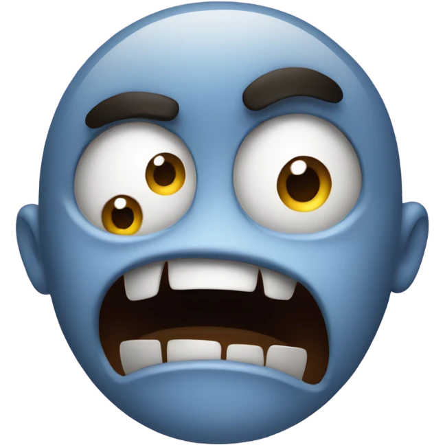 Terrified face emoji