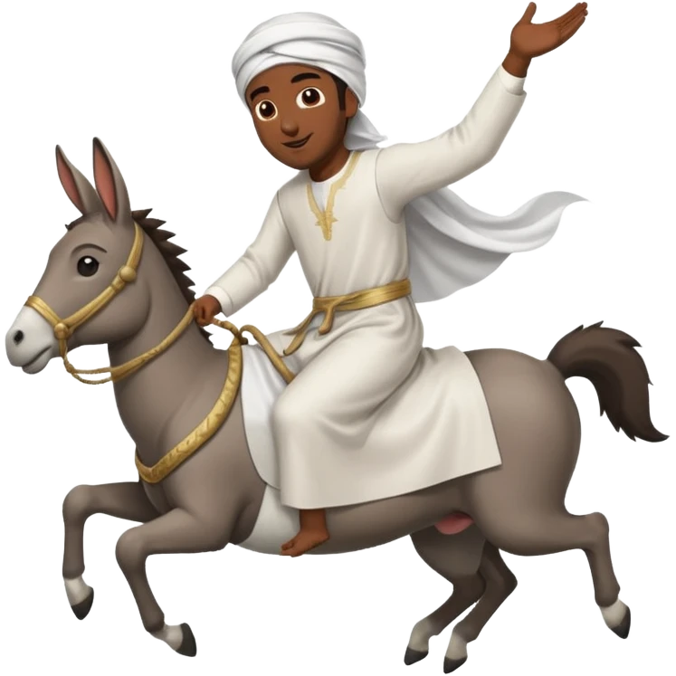 Jetzt ein Moslem auf einem fliegenden Esel emoji