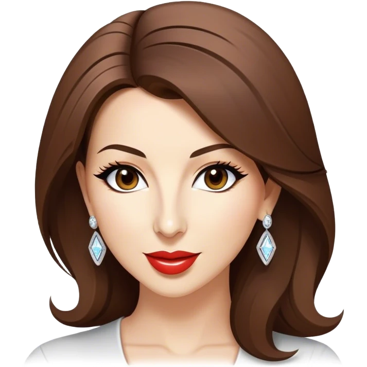 Cinematic Realistic Nancy Ajram Pop Culture Emoji, depicted with a charismatic modern portrayal of the celebrated singer rendered with crisp detail and energetic lighting. emoji
