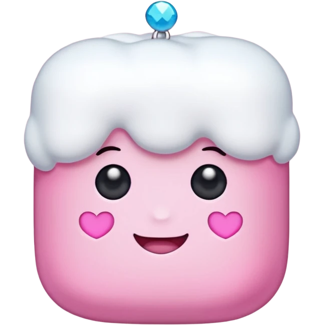 colored marshmallow with earrrings emoji