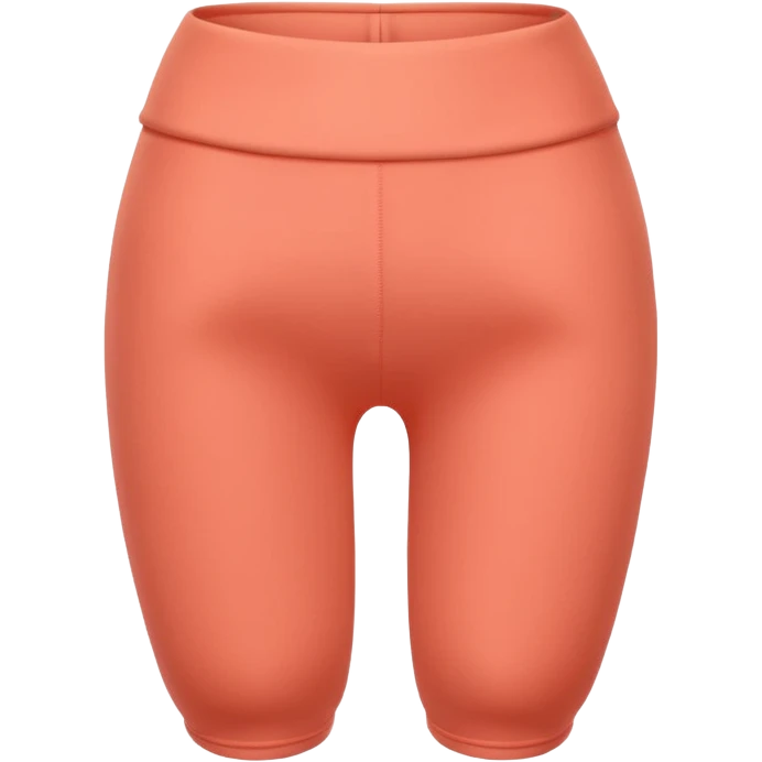 A 3D cartoon peach-coral leggin with gentle fabric folds and neat finish, isolated on plain background, Memoji-style. emoji