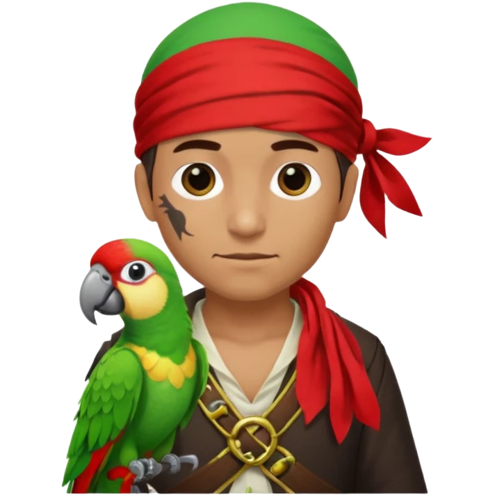 pirate and parrot emoji